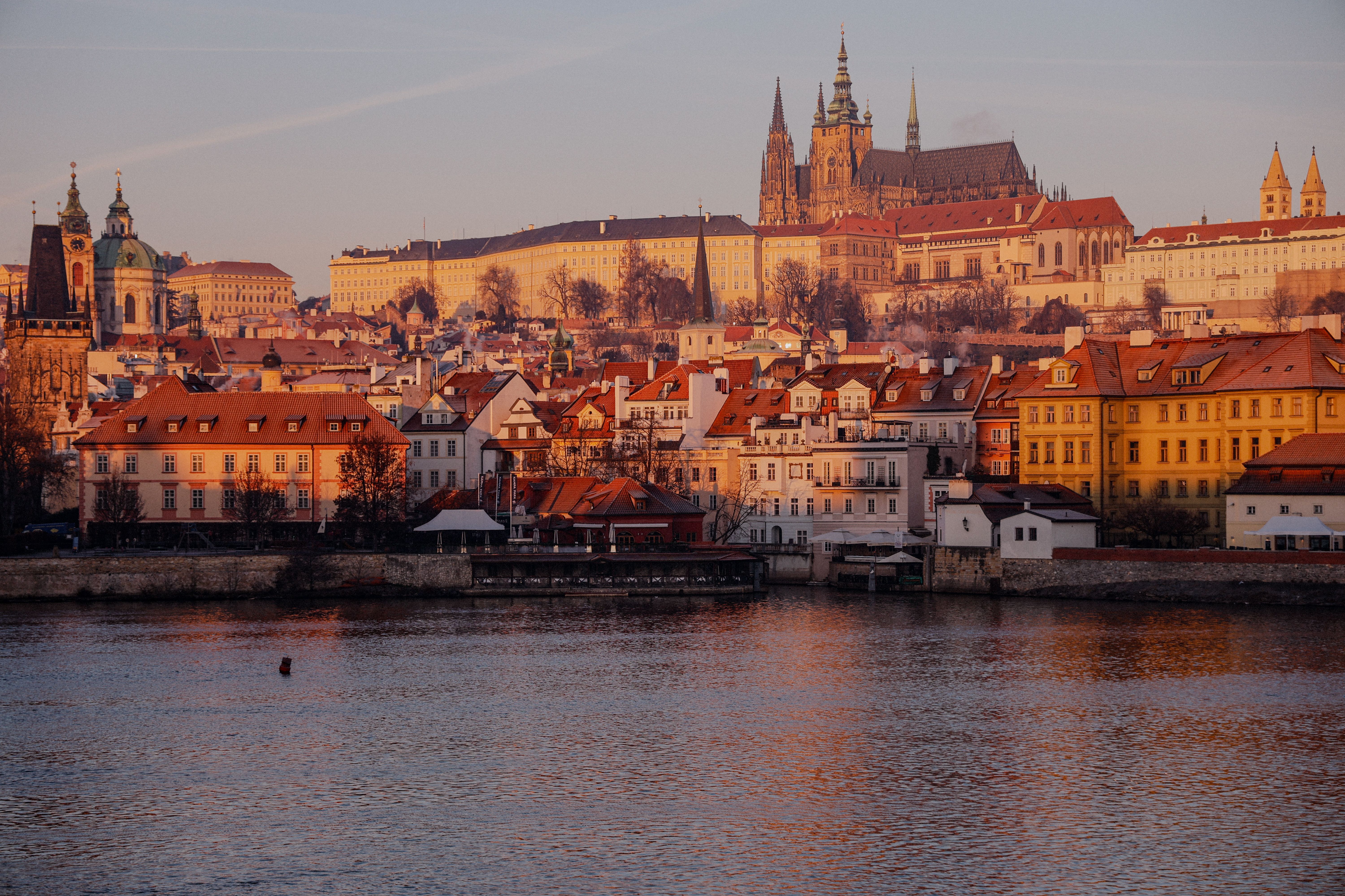 Prague Castle and St Vitus Cathedral above the city