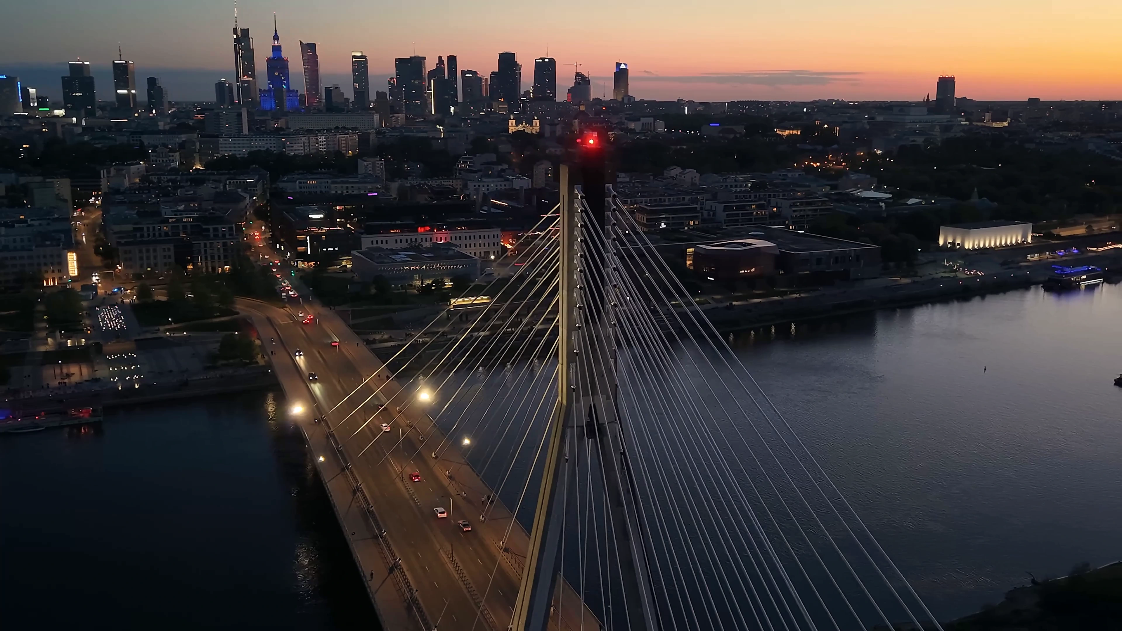 Warsaw city skyline